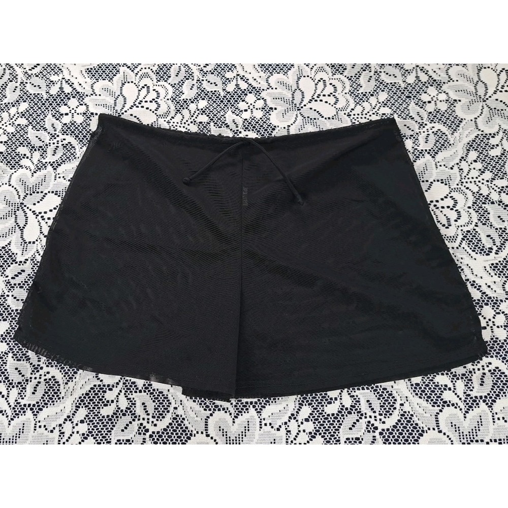 Kate Spade Bikini Bottom M Polka Dot Black/Off White w/Unbranded Blk Mesh Shorts - Picture 10 of 12